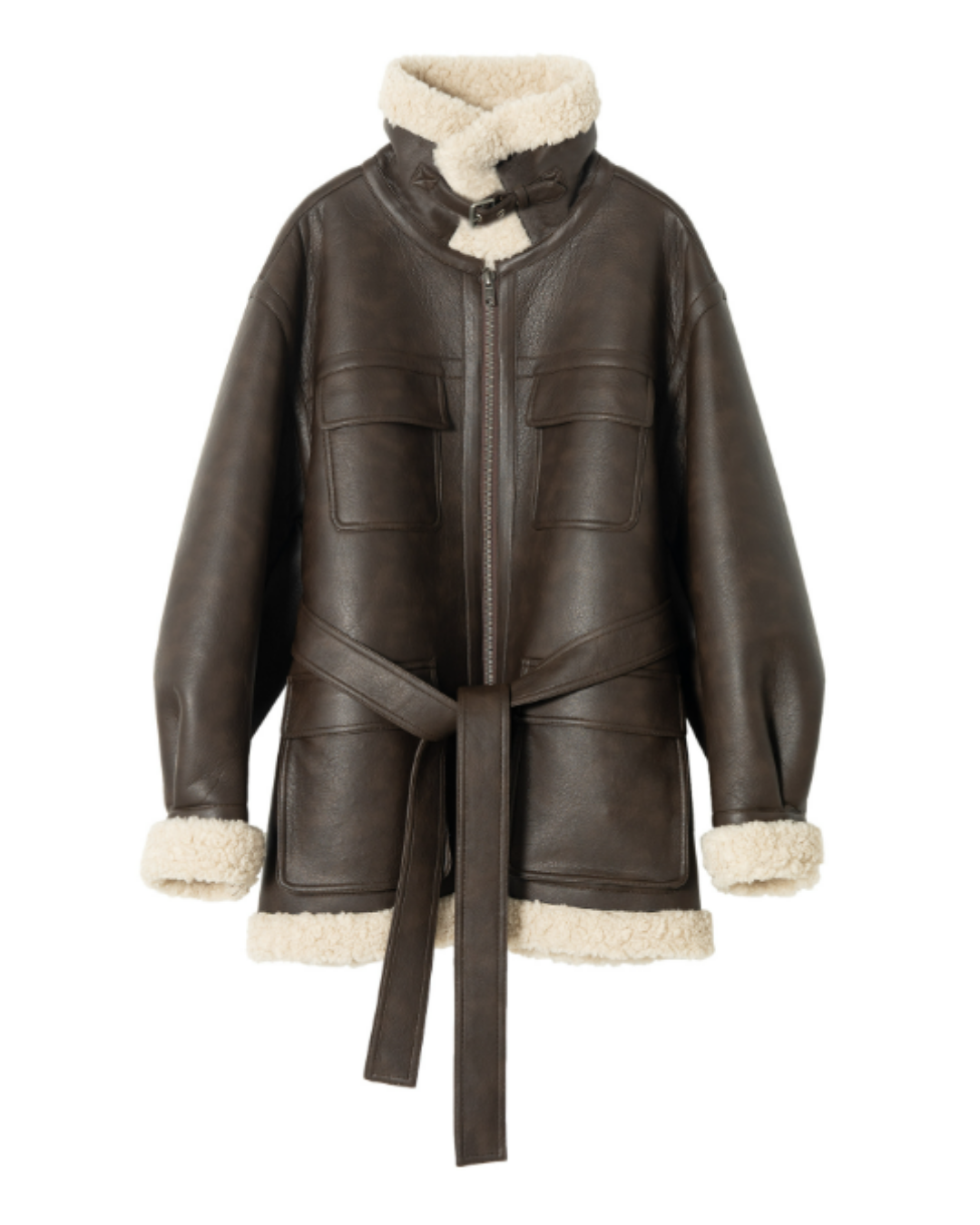 スタンドカラーストラップミディジャケット 10288