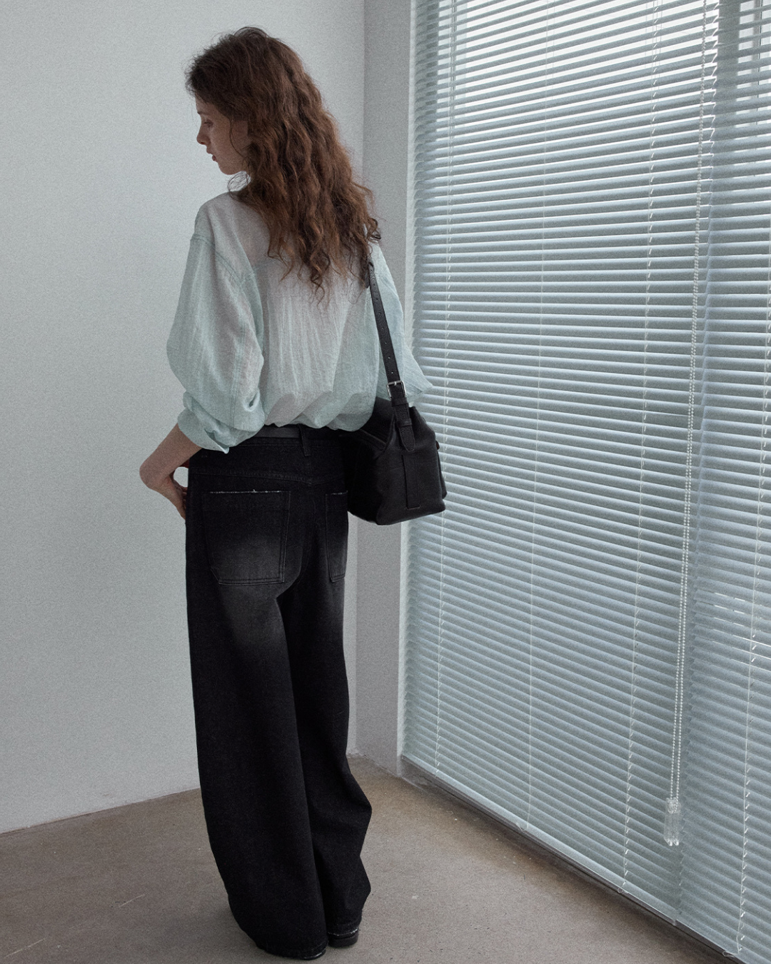 ワッシャーラインノワールシャツ 10343