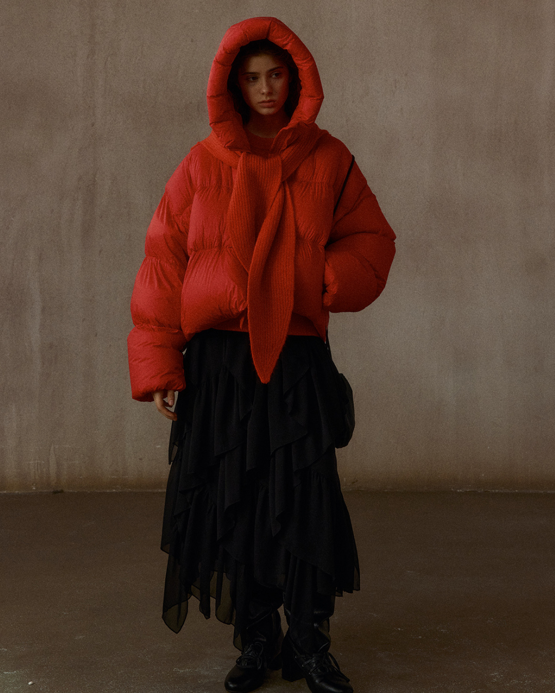 フーディーニットマフラー 10307