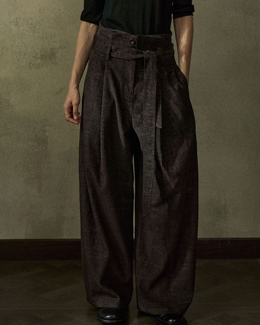 ツーカラーストラップカジュアルパンツ 10222