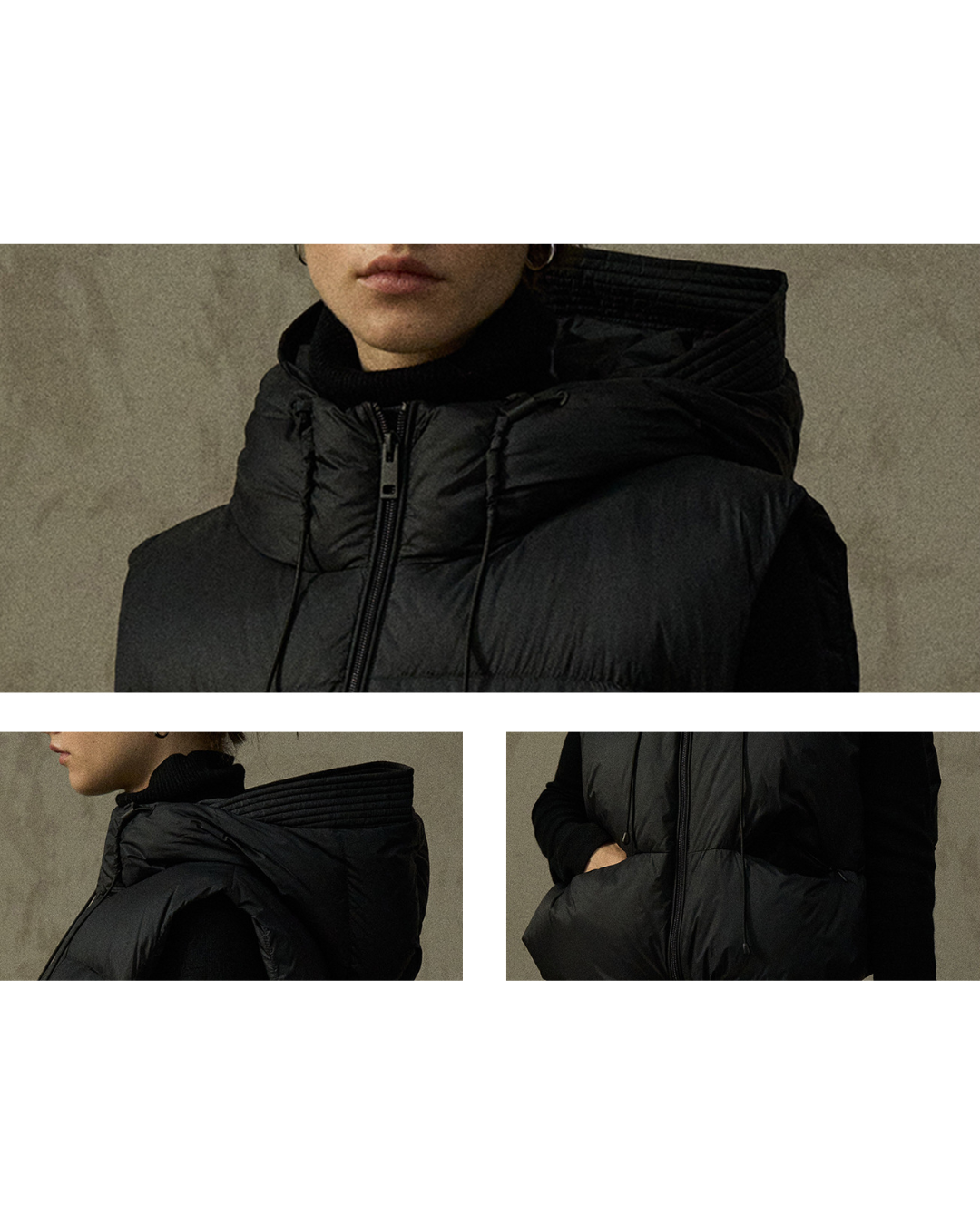 ドローコードフーディーダウンベスト 10258