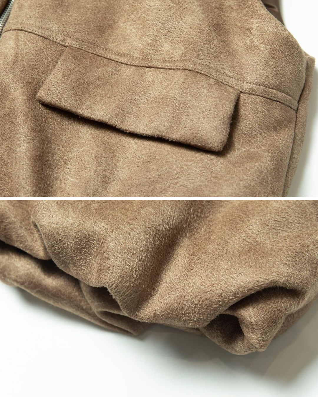 スリークスエードジップベスト 10419