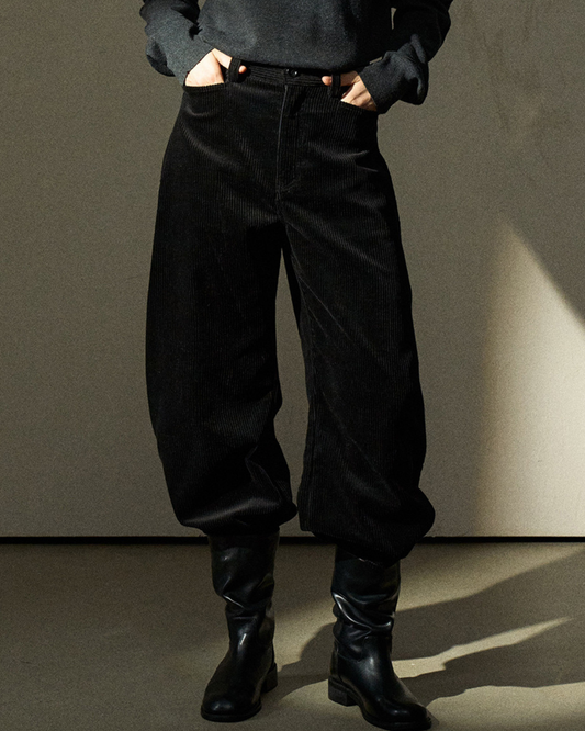 ハイウエストコーデュロイカーブパンツ 10205