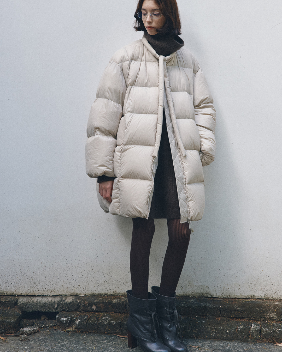 ミディストラップダウンコート 10375