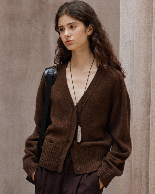 スリークショートニットカーディガン 10378