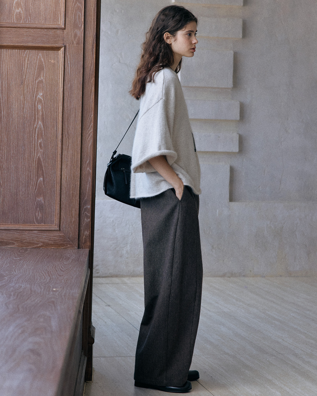 ハイウエストカーブシミターパンツ 10145