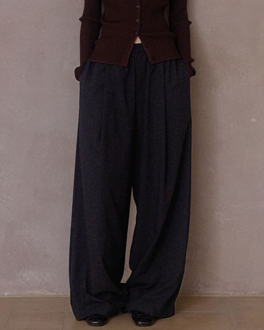ウエストゴムストレートパンツ 10102