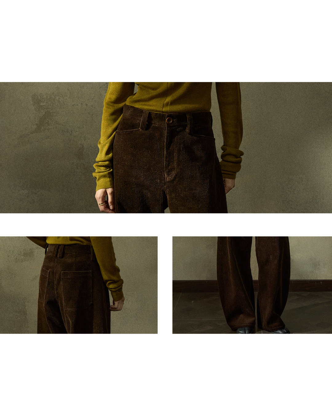 ハイウエストコーデュロイカーブパンツ 10205