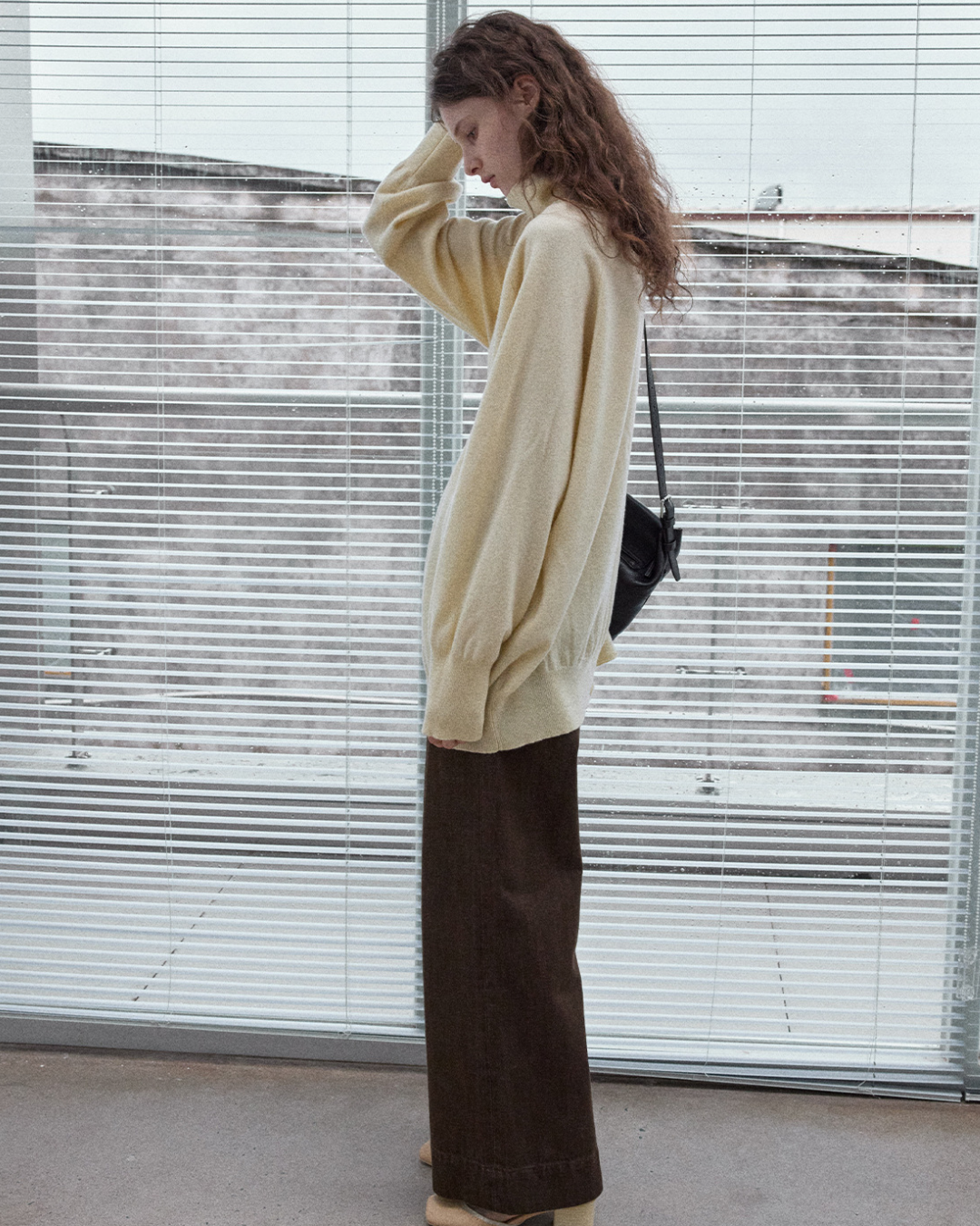 タートルネックロングニットプルオーバー 10149