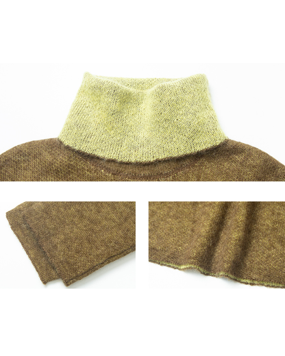 ハイカラーコントラストニットプルオーバー 10196