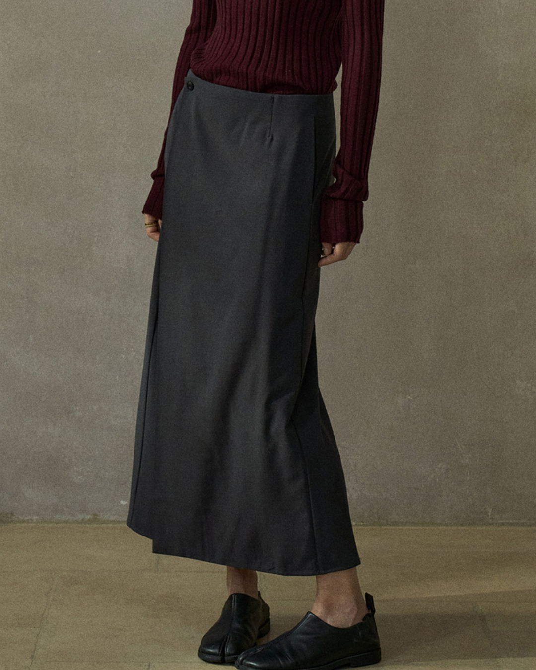 バックスリットラップロングスカート 10203