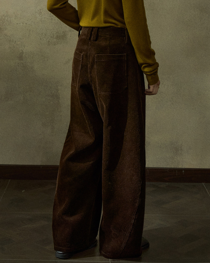 ハイウエストコーデュロイカーブパンツ 10205