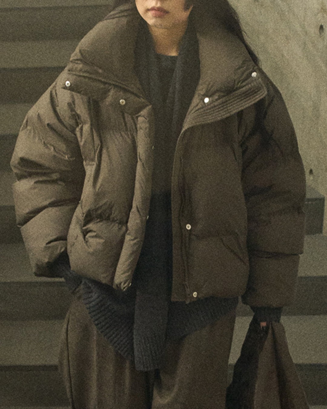 スタンドカラーショートダウンコート 10270