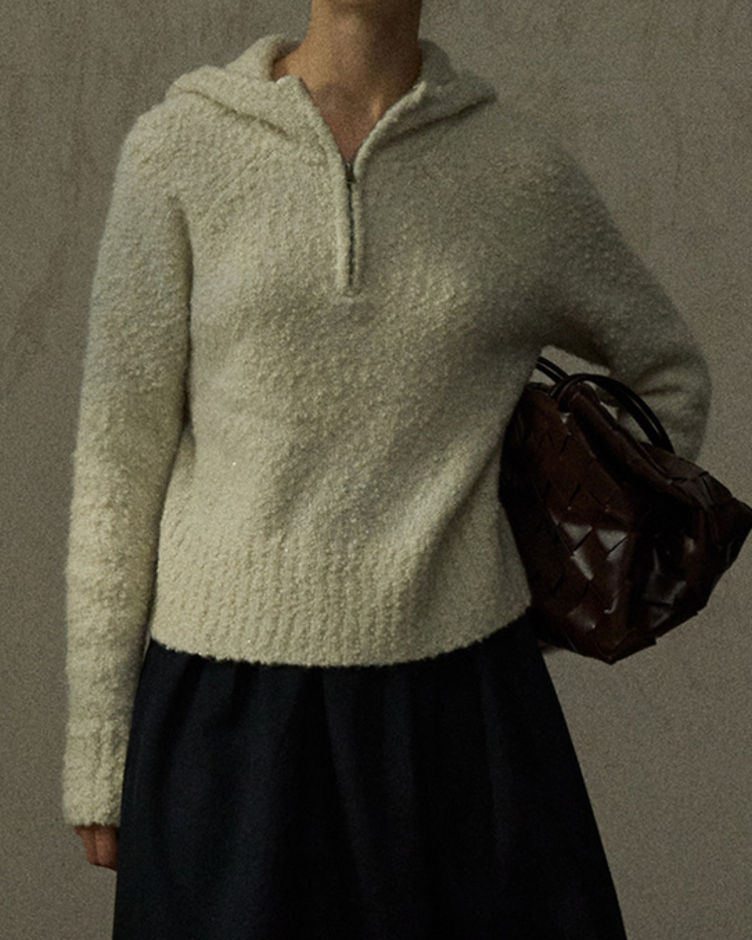 ハーフジッパーフーディープルオーバー 10278