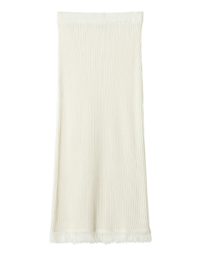 バックスリットフリンジニットスカート 10475