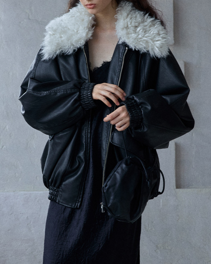 ファーカラージッパージャケット 10287