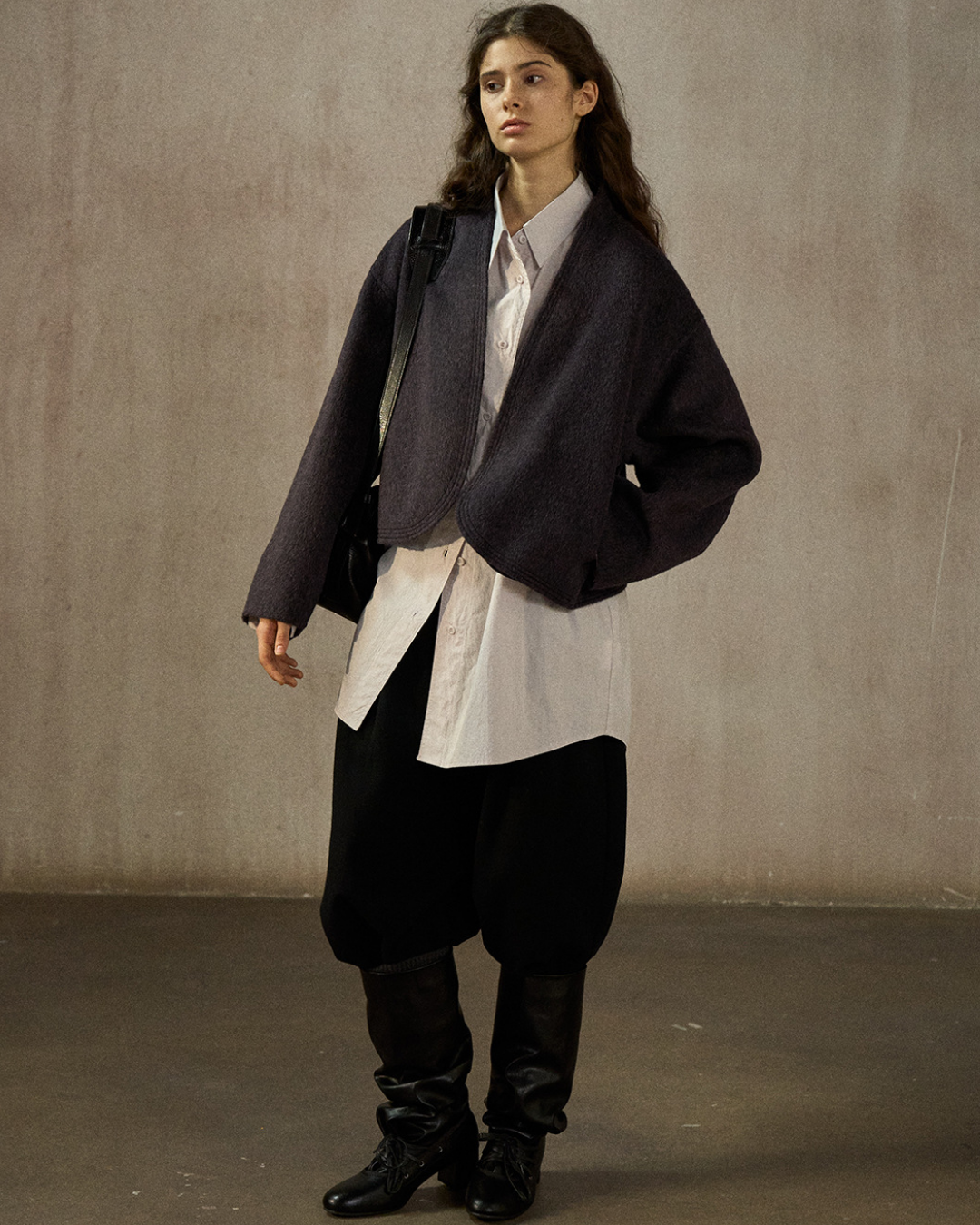 スタンダードカラーオーバーサイズウオッシュドシャツ 10327