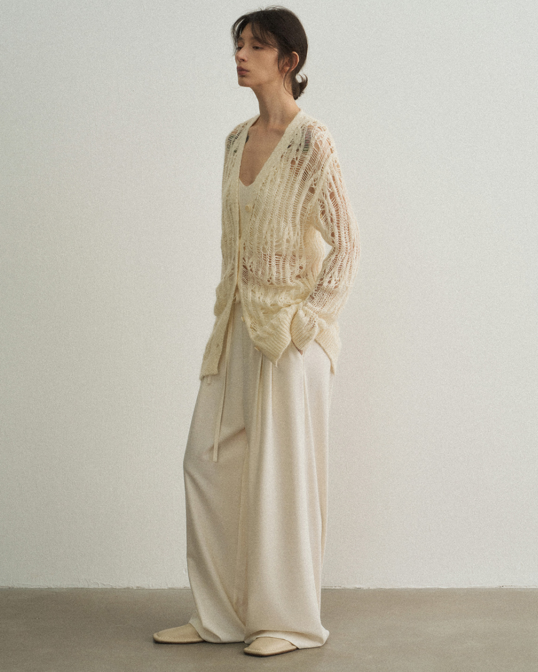 シャープラインメッシュカーディガン 10471