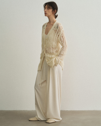 シャープラインメッシュカーディガン 10471