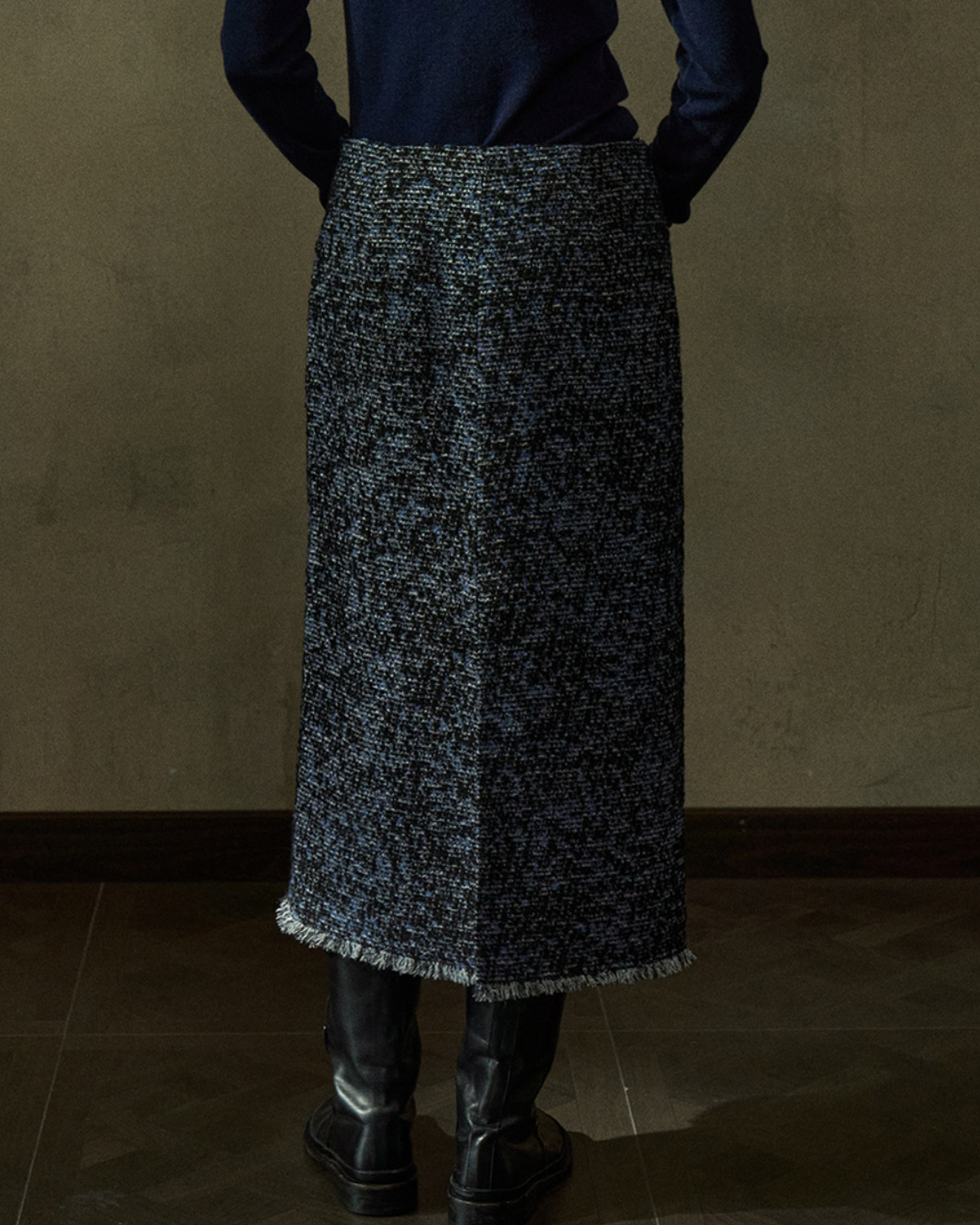 モノフォーム スリットツイードスカート 10442
