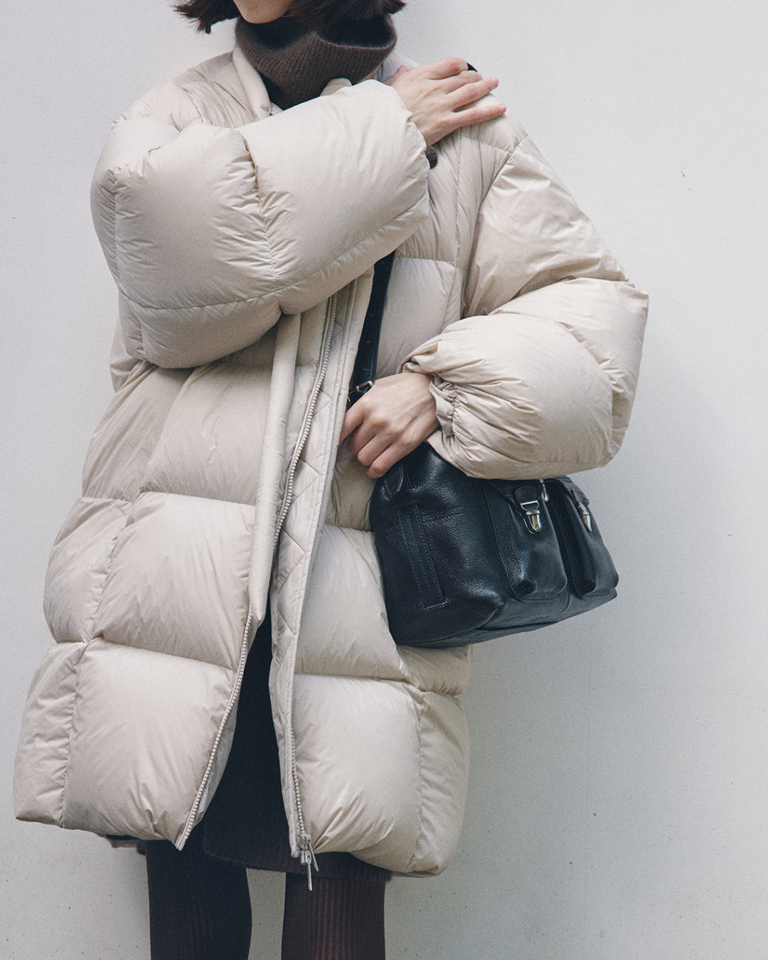 ミディストラップダウンコート 10375