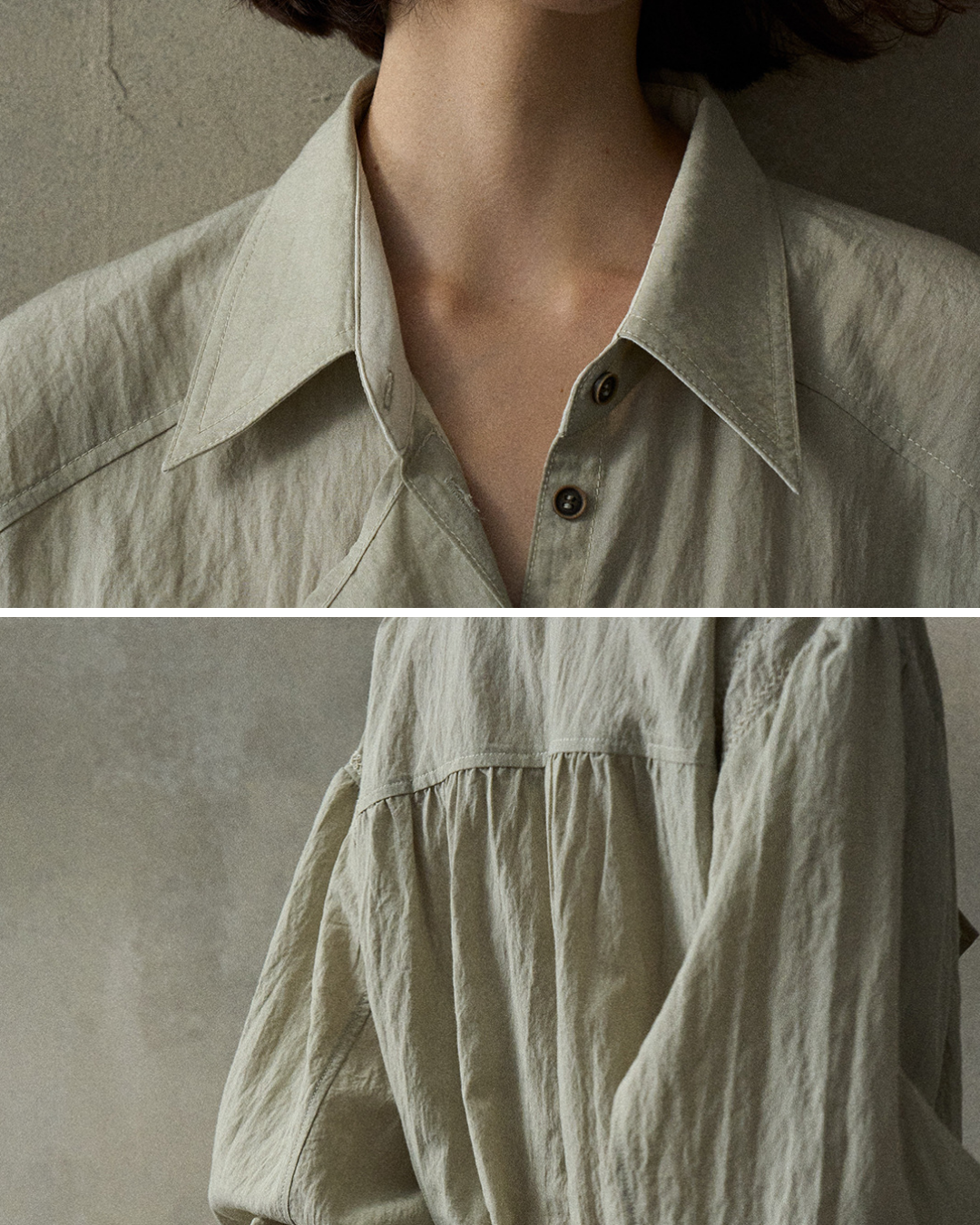 アシメノワールシャツワンピース 10344