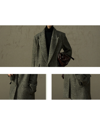 ヘリンボーンミディコート 10259