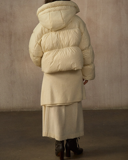 フーディーショートダウンコート 10243