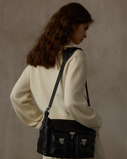 ハーフボタンリブニットミドルトーンプルオーバー 10323