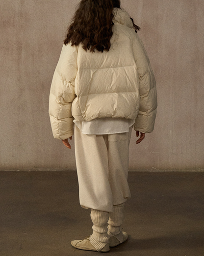 スタンドカラーショートダウンコート 10273