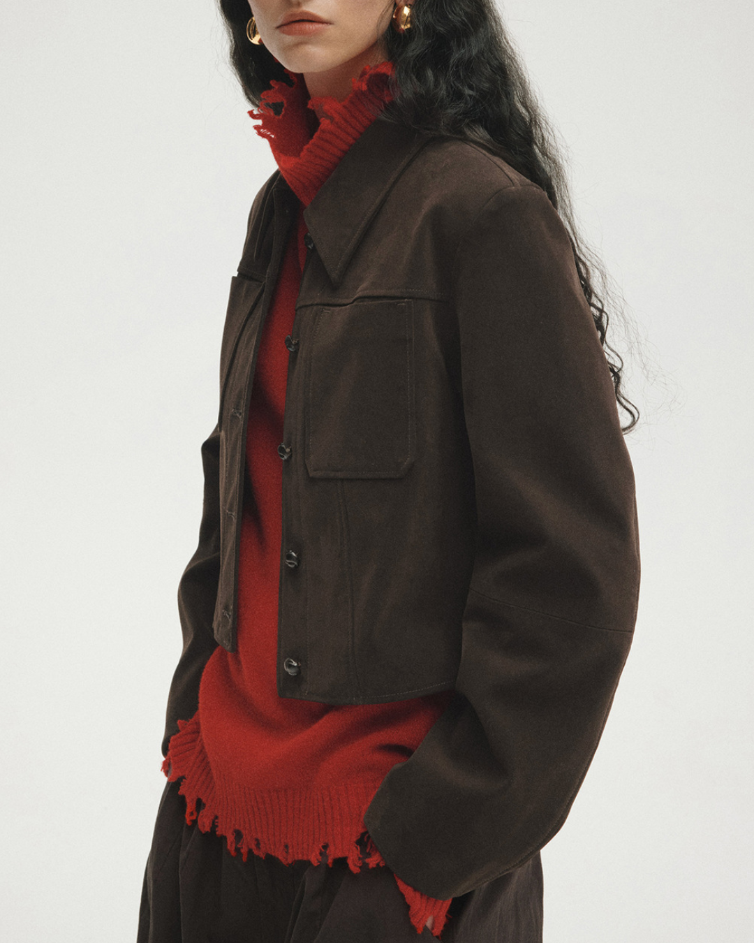 エフォートレススエードショートジャケット 10466