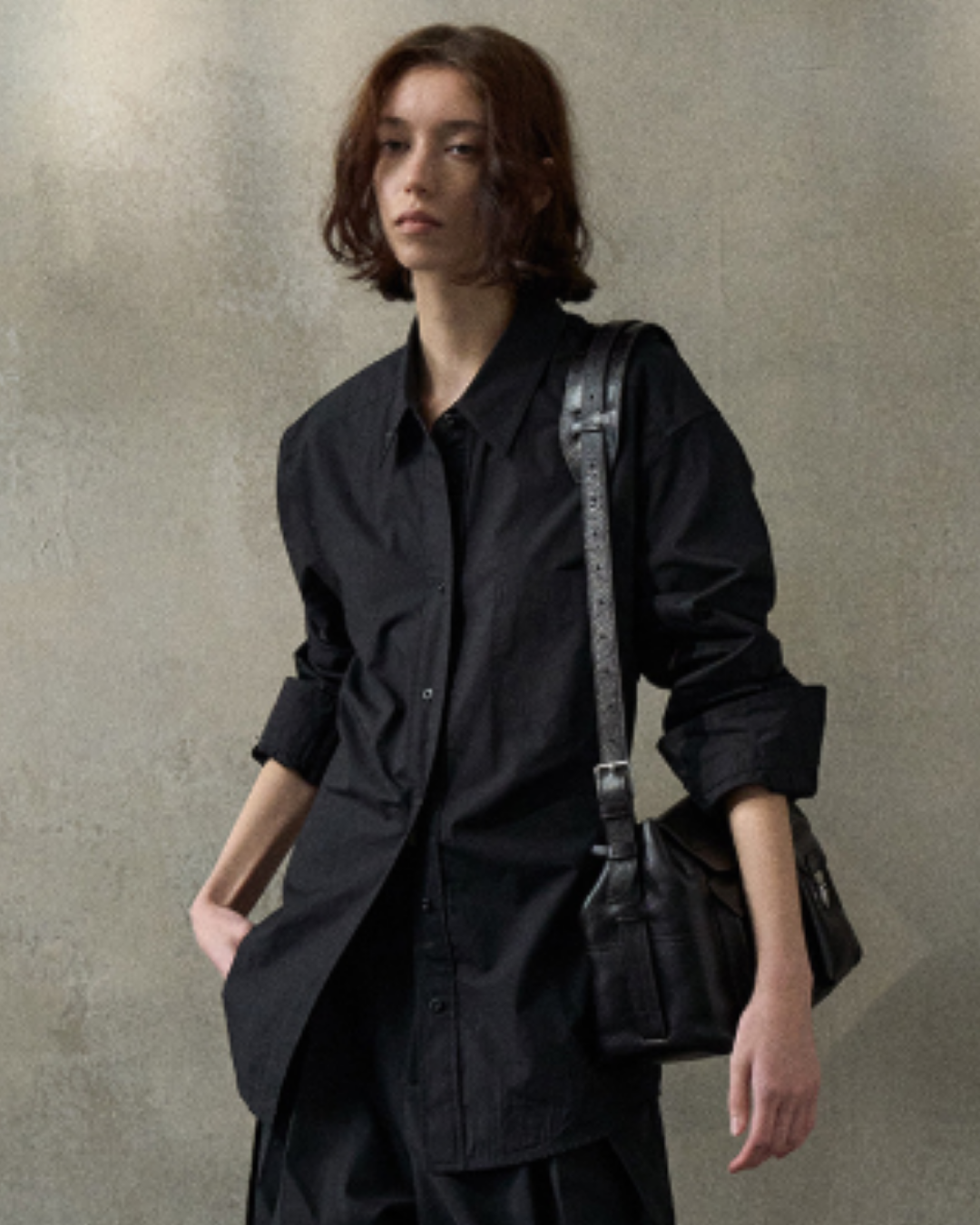 ウエストタックロングブラウス 10165