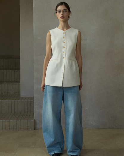 シャープVネックベスト 10441