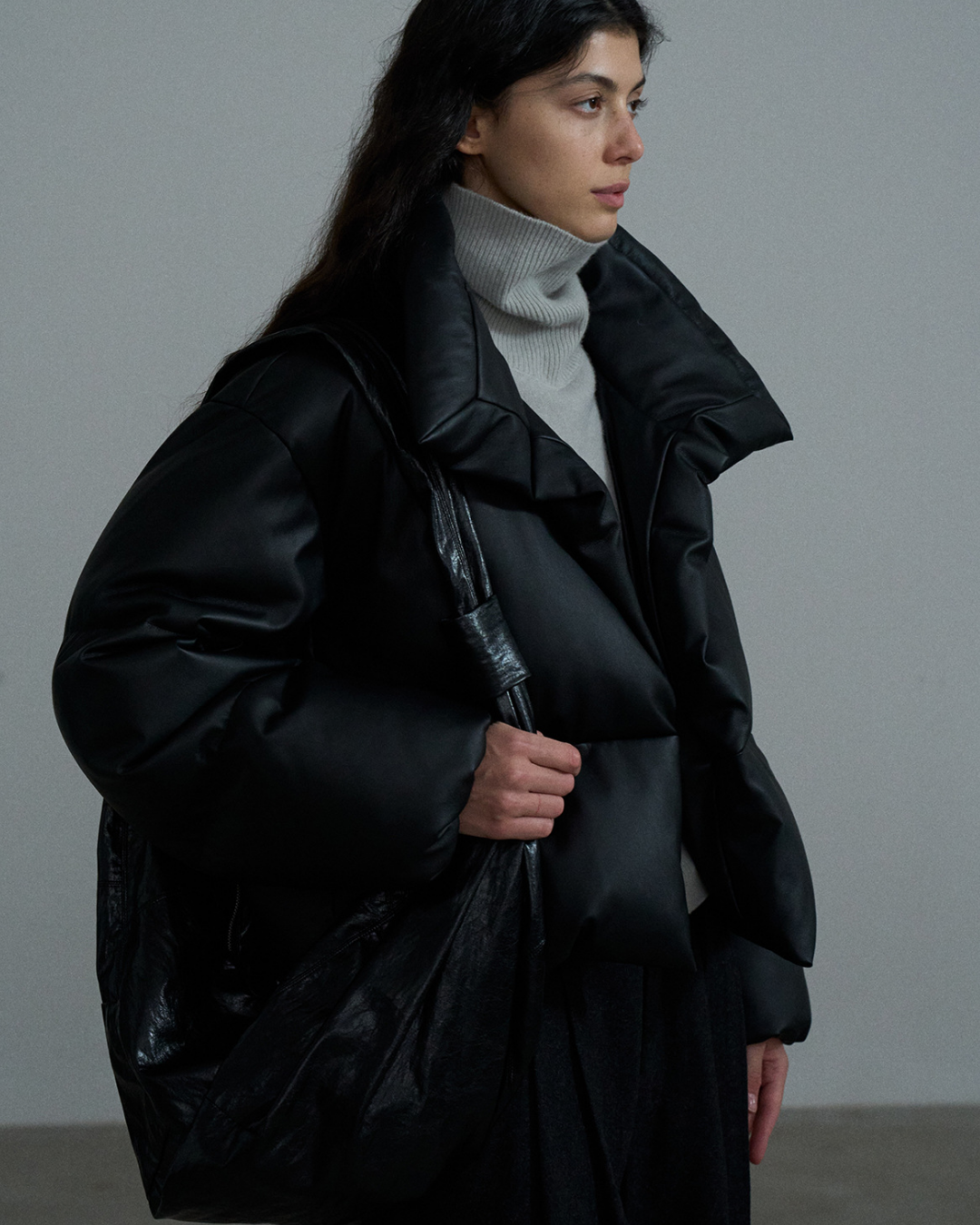 ハイネックコンパクトパファーコート 10373