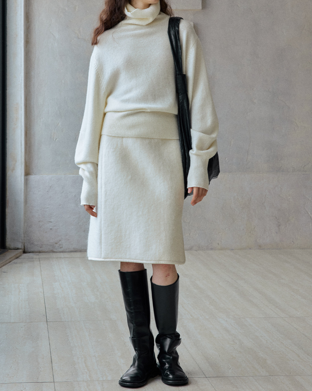 ハイウエストサイドスリットストレートスカート 10232