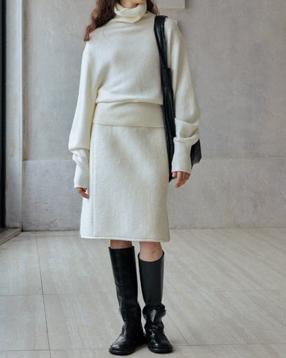 ハイウエストサイドスリットストレートスカート 10232