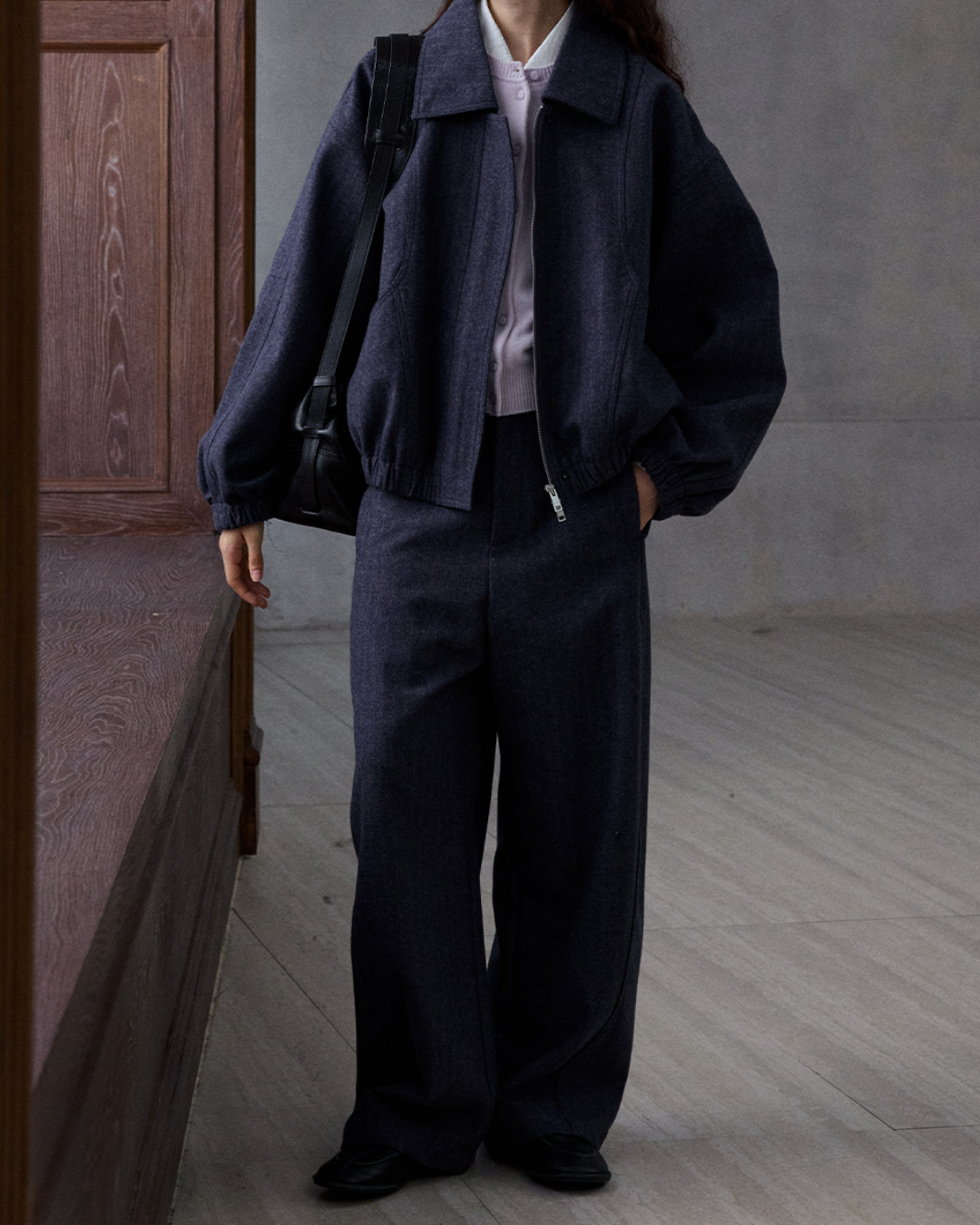 ドロップショルダーヘリンボーンジャケット 10186