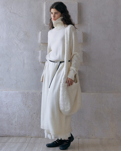 ハイカラーニットワンピース 10175