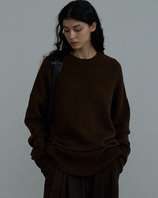 ラウンドシックニットプルオーバー 10368