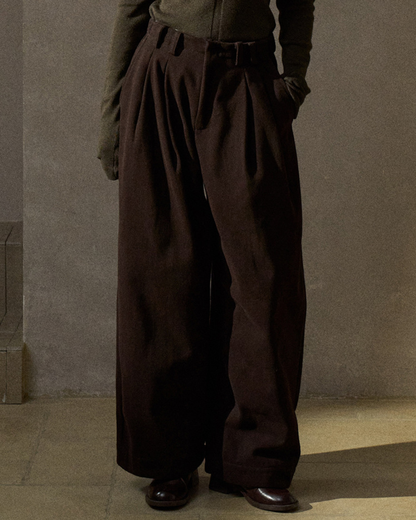 ハイウエストプリーツカーブパンツ 10224