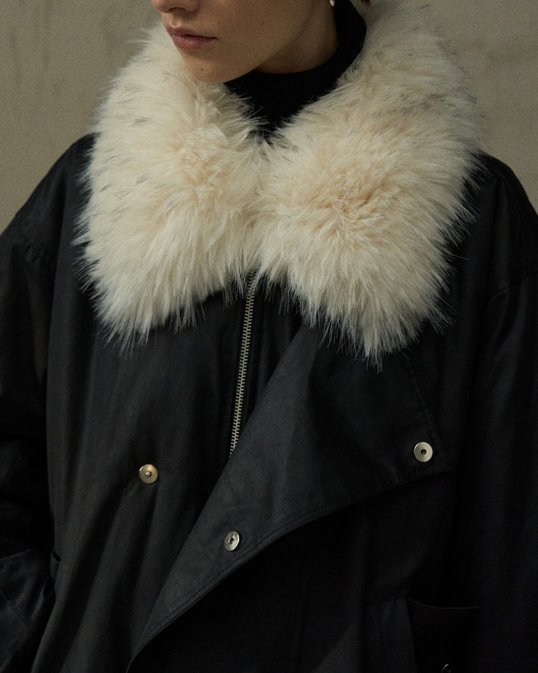 ファーカラージッパーオーバージャケット 10290