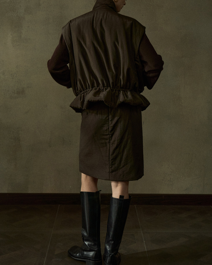 スタンドカラーキルティングベスト 10201