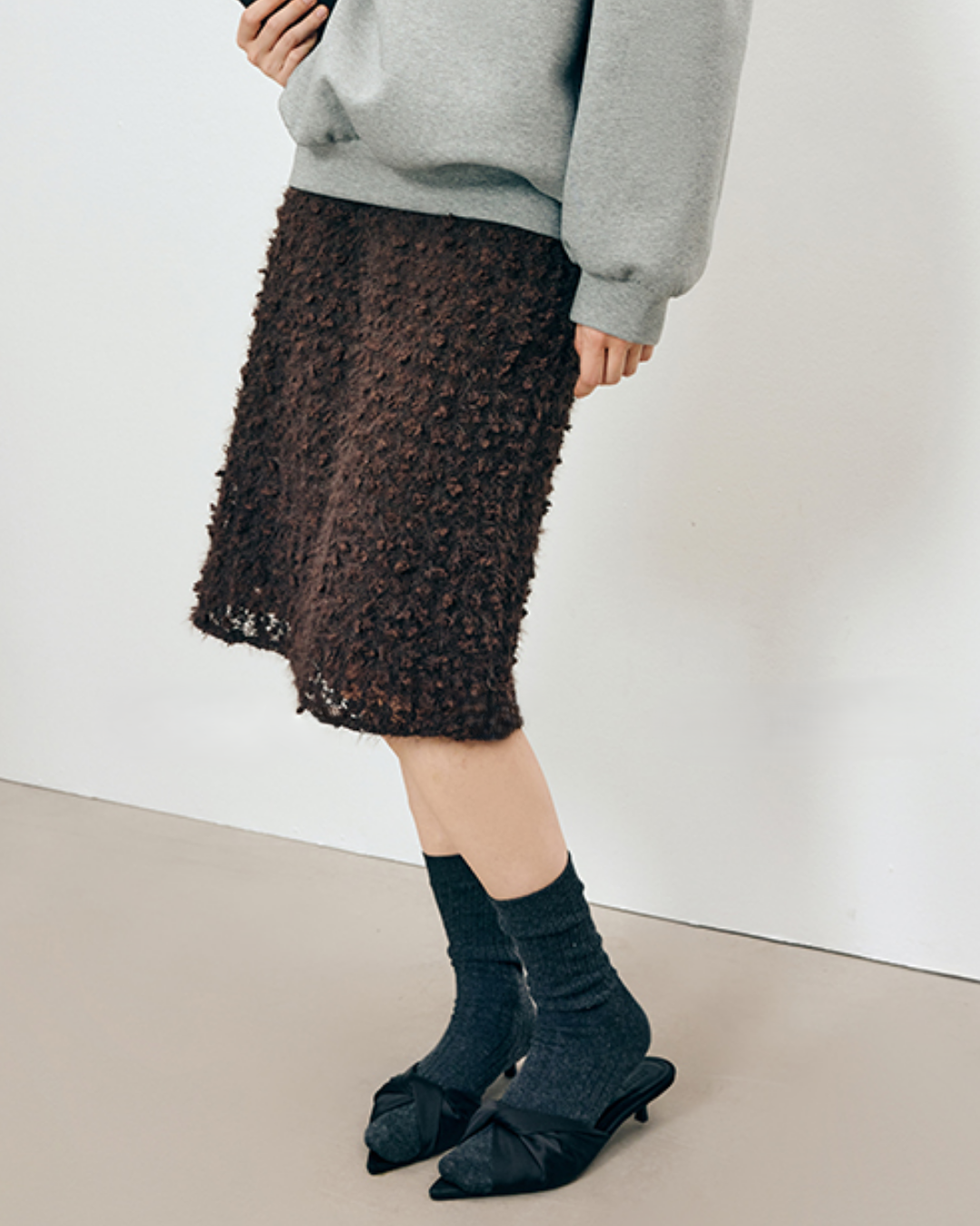 ループヤーンタイトミディスカート 10328