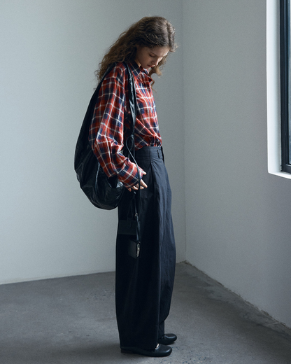 ディストーションチェックグリッドブラウス 10530