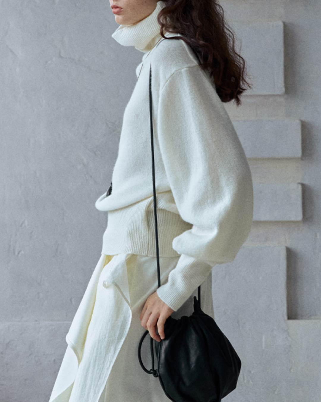 ハイカラーニットプルオーバー 10195