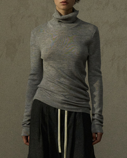 ハイネックスリムニットプルオーバー 10291