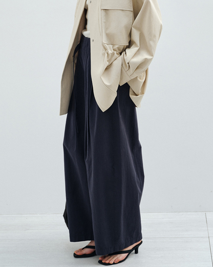 フィックスポイントタイウエストワイドパンツ 10583