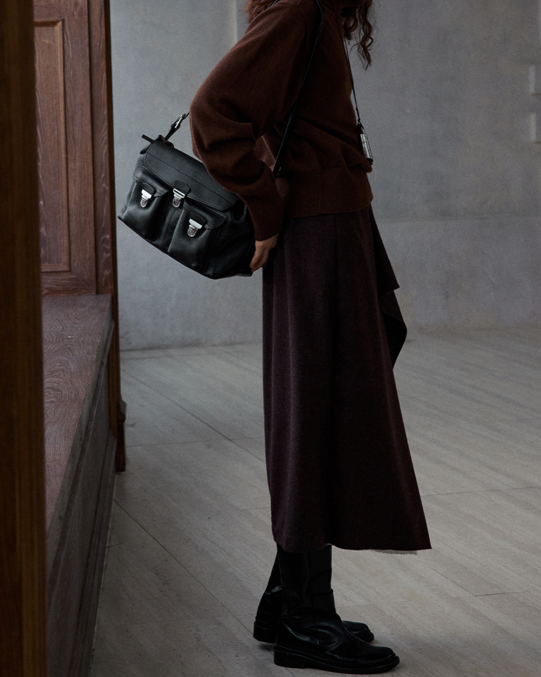 イレギュラーラップロングスカート 10184