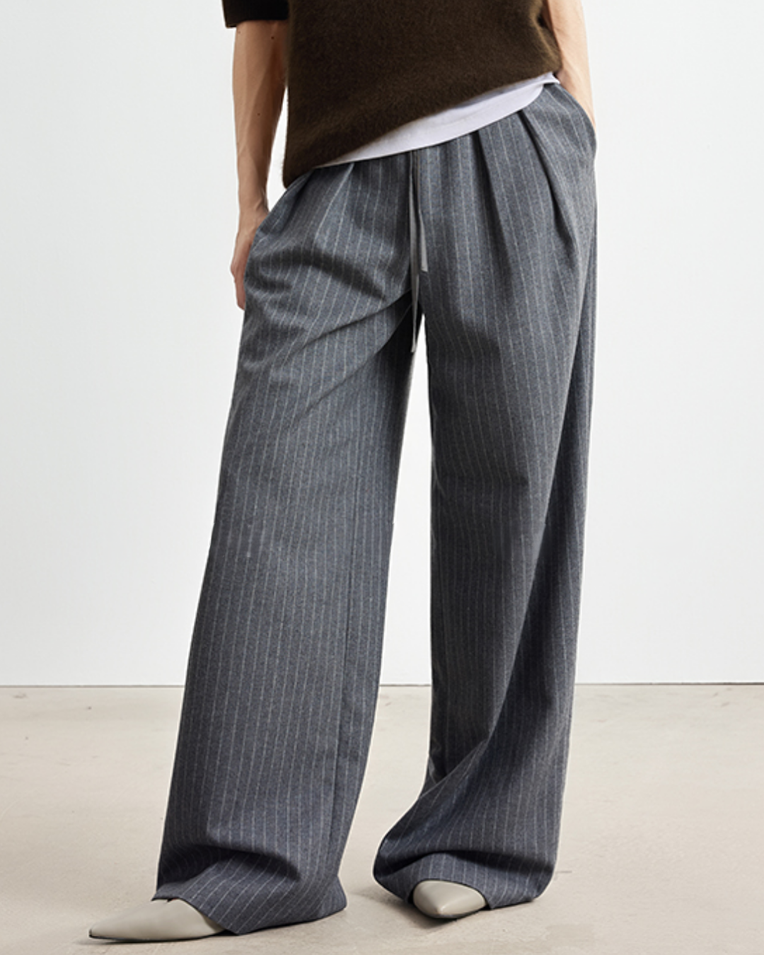 ドローストリングストライプパンツ 10337