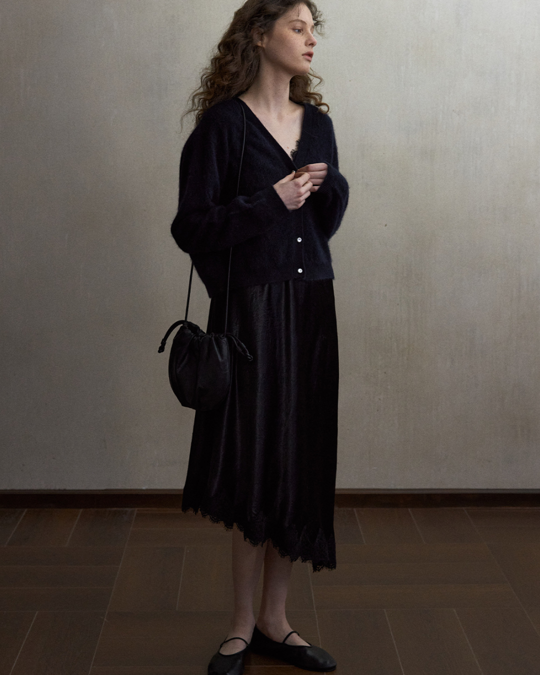 シャープショートニットカーディガン 10497